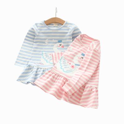 China Breathable foreign Korean version of the spring dress of the girls' dress and the autumn princess of the long sleeve network of red babies knit the dress for sale