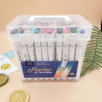 China Erase Liquid Chalk Markers Eco Friendly DIY Art Markers Dual Tip Alcohol Markers Pen Assorted Colors for sale