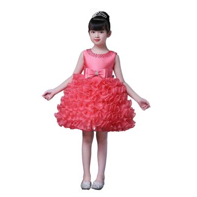 China Princess Solid Color Sleeveless Anti-wrinkle Children Dress Girl Dress Gift for sale