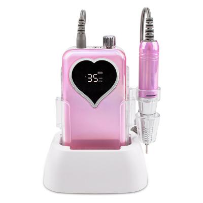 China Rechargeable Electric Cordless Nail Folder Portable High Speed E Drill Machine Nail Drill Machine Manicure Pedicure Set for sale