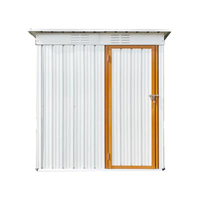 China Easy install 5*3 white and yellow mobile outdoor storage towel pool room outdoor bike storage shed for sale