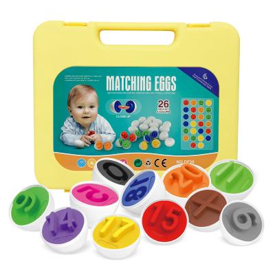 China ABS Wholesale Early Education 26 Assorted Smart Eggs Detachable Egg Shape Knowledge Toys For 0-3 Years Old Children for sale