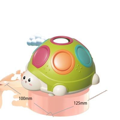 China Early Education Items Wholesale Educational Toys Funny Hole Press Toys Hand-eye Coordination Training Turtle Elastic for sale