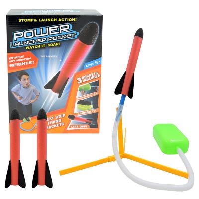 China En71/7p Amazon hotsales pedal rocket launcher boy military model EVA outdoor rocket launcher toy for sale
