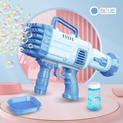 China Amazon Plastic Children's Bubble Toys Wholesale 32 Holes Space Rocket Launcher Shaped Electric Bubble Machine Gun for sale