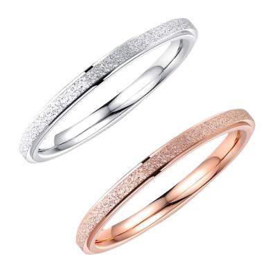 China CLASSIC Minimalist Design 316l Stainless Steel Rings 18k Plated Rose Gold Silver Zircon Rings For Women Gift for sale