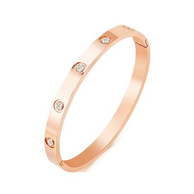 China Vintage Custom Logo Men Women's Crystal Stone Bangles Cuff Bangle 316l Stainless Steel Jewelry for sale
