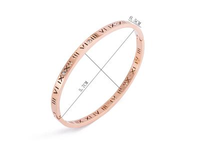 China TRENDY Fashion Hot Sale Women's Stainless Steel Clover Crystal Zircon Clover Stone Roman Charm Rose Gold Plated Jewelry for sale