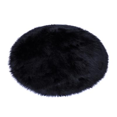China Super Elengent Shaggy Pure White Faux Fur Rug Washable Luxury Living Room Long Pile for sale