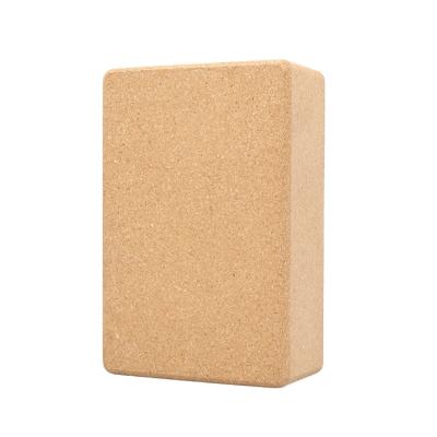 China 3*6*9 Inch Durable Wholesale Private Label Eco Friendly Natural Pilates Custom Logo Brick Cork Yoga Block for sale