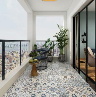 China Bloemenpatroon 200*200mm Ceramisch de Tegelmarmer van de Keukenvloer ziet eruit Te koop