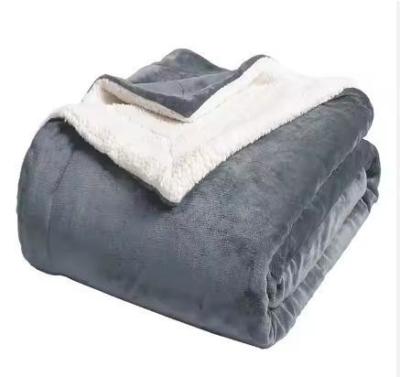 China Luxo y comodidad con nuestra manta Sherpa de flanel gris moderna para todas las estaciones en venta