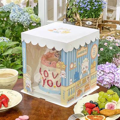 China Customizable Large Cake Boxes with Matt Lamination and Offset Printing Packaging for sale