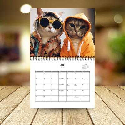 China Customizable Personalized Calendar Printing with Monthly View and US Holidays for sale