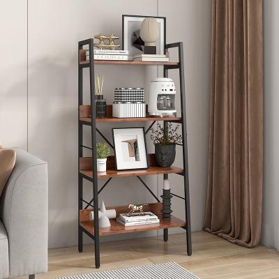 China Foldable Small Furniture Bookcase Wall Bookcase Storage Rack Wooden Desktop Display Bookcase for sale