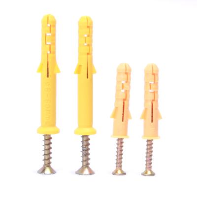 China Straight Plastic Expansion Tube Pan tie at the bottom of the nylon expansion for curtain installation for sale