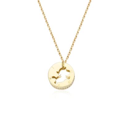 China FASHIONABLE Zodiac and American Fashion Simple Niche Fashion Zodiac Necklace Ox Copper Szesangsang Necklace Gold Plated Design European Necklace for sale