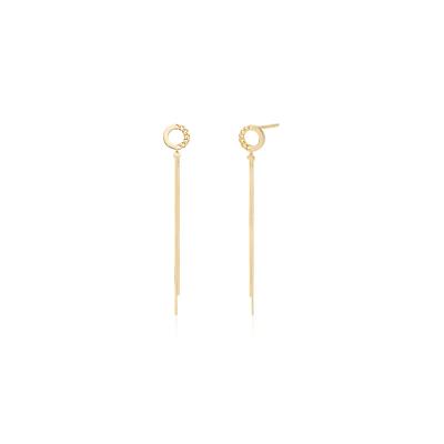 China FASHIONABLE szesangsang meander bone chain tassels, earrings design copper gold plated classic European and simple n fashion earrings for sale