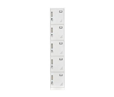 China (Size)Adjustable Steel Storage Cabinet With One Mirror 5 Doors Locker Metal File Cabinet Customized Lockable Closet for sale