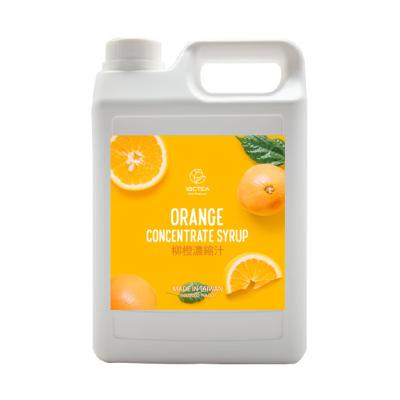China Normal High Quality Plastic Bottle Orange Syrup 2.5KG Fruit Syrup Concentrate for sale