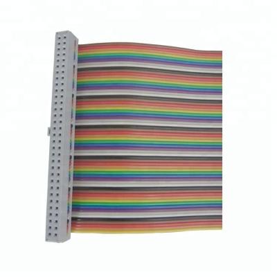 China Audio Device 64 Pin Connector IDC Rainbow Flat Ribbon Cable for sale