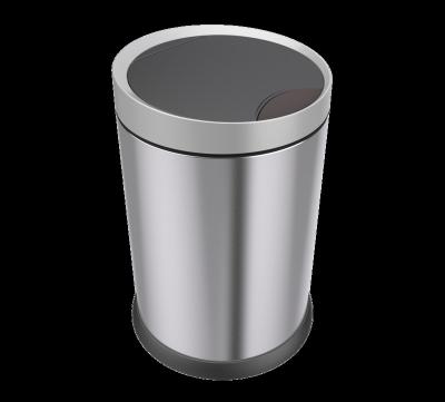 China Sustainable Cylindrical smooth surface intelligent trash can with 4 colors available stainless steel dustbin for sale