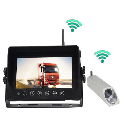 China Digital Magnet Base Rear View Camera 7 Inch IPS Wireless Monitor DVR Kit For Forklift for sale