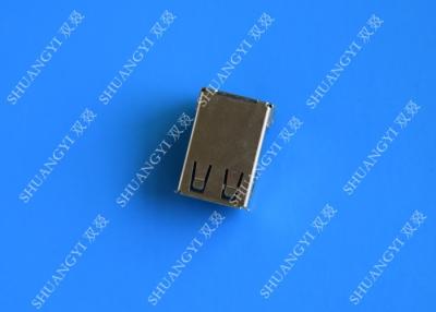 China 4 Pin AF Type USB Charging Connector , Right Angle Female SMT USB 2.0 Connector for sale