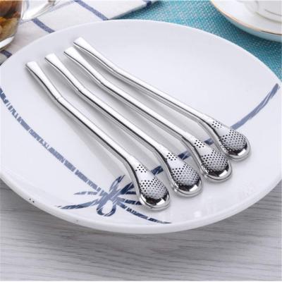 China Viable Newcomer Stainless Steel Straw And Spoon For Drinks for sale