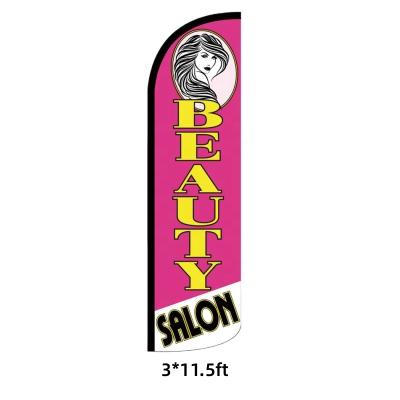 China Strong Color Fastness Bestselling Customization beauty salon beach flag feather pole kit advertising banner printed custom flags for sale