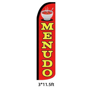 China Strong Color Fastness Bestselling Customization menudo beach flag Guiding Advertising Banner Restaurant Advertising Banner for sale