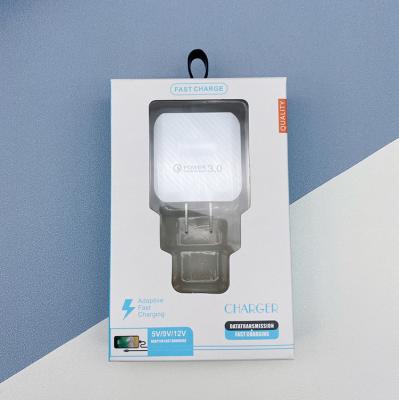 China QC 3.0 Cell Phone Wall Charger 3A EU USA Plug High Speed Quick Charger Adapter for sale