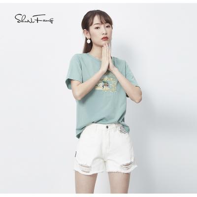 China 2021 summer new beautiful women's upper clothes breathable short-sleeved T-shirt for sale
