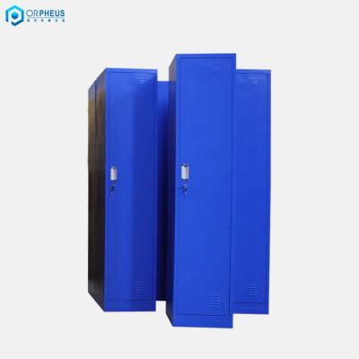 China Foldable Metal School Locker Double Door Metal Wardrobe Taquillas Blue Locker for sale