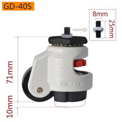 China EDL 50kg-1000 Kg Caster Wheels , Threaded Leveling Castor Wheels GD Series GDS for sale