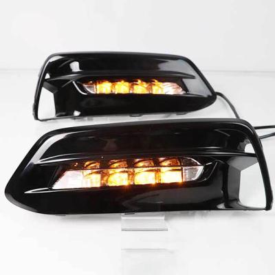 China Automobile Lamp Color LED Strip Headlight Daytime Running Amber Flowing Turn Signal Dual Light for sale