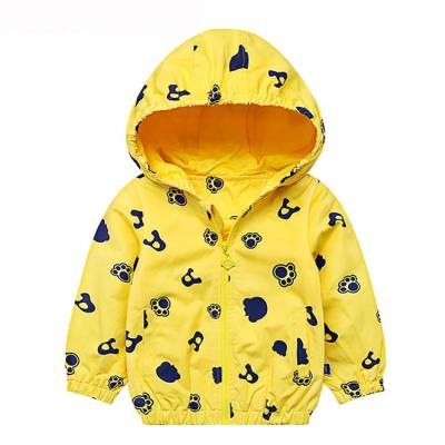 China Breathable OEM Printed Kids Clothes Coat Hood Zipper Wholesale Kids Jacket for sale