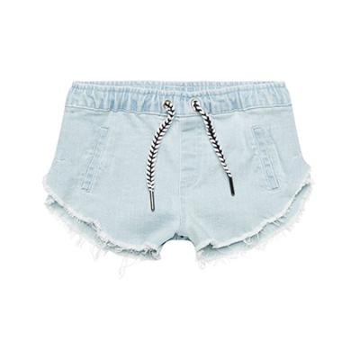China Color Fade Proof Kids Girls Denim Clothing Summer Beach Toddler Girls Shorts for sale