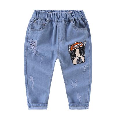 China Wholesale Breathable Spring And Autumn Kids Cartoon Print Pants Kids Denim Pants Boys Jeans for sale