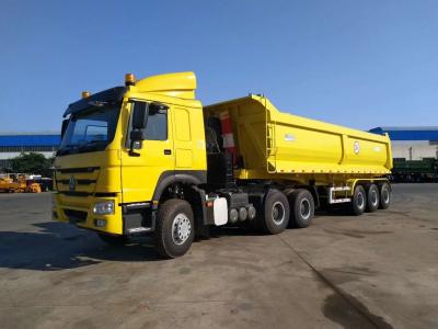 China 3 Axles 60t-80t Tipping Dump Truck Semi Trailer Hydraulic Tipper Truck Trailer for sale