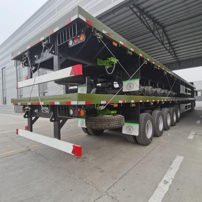 China Heavy Duty 40FT Flatbed/Plateform Cargo/Container Chassis Truck Semi Trailer With Twist Lock for sale