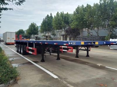 China Lowboy 20FT/40FT Container Carrier/Transport Semi-Trailer With Leaf Spring Suspension for sale