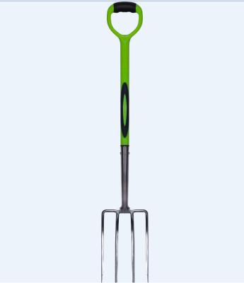 China Agriculture Tools Stainless Steel Fork 11902 Fork With Steel Tube ERGO PVC Coated + TPR Handle for sale