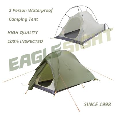 China Tube Type Tent Stake 2 Person Tent Light Weight Backpacking Tent Double Layer Ultralight Tent For Camping for sale