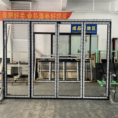 China Traditional Aluminum Folding Doors Custom OEM Aluminium Grey Bifold Doors for sale