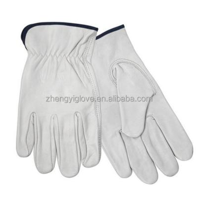 China Grain Anti-Slip Driver's Cowhide Gloves With CE Certification for sale