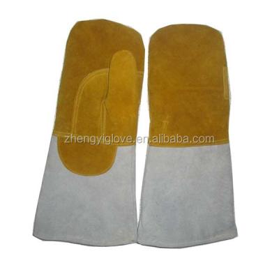China Guangdong Gloves Factory Cowhide Factory Price Two-finger Leather Gloves for sale