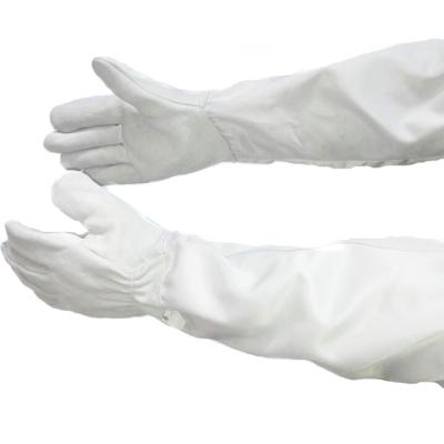 China Long Cow Grain Leather Beekeeping Genuine Leather Glove for sale