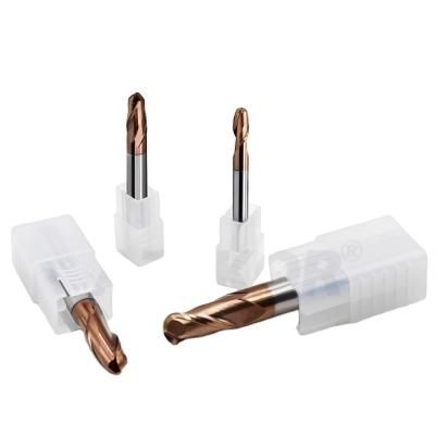 China Liner Steel Nose Endmills AZZKOR Cutter Cutter General Purpose Alloy Endmills Milling Endmills Tungsten Carbide Tool Cnc Hrc65 Ball Top Milling Machine for sale