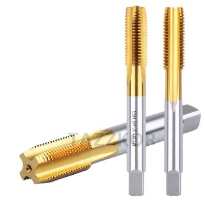 China High Carbon Steel M35 Taper Tooth Straight Spline Machine Fine Screw Taps And Die Set Machine Silver Taps For Iron Copper Material Mother For M35 Taps for sale